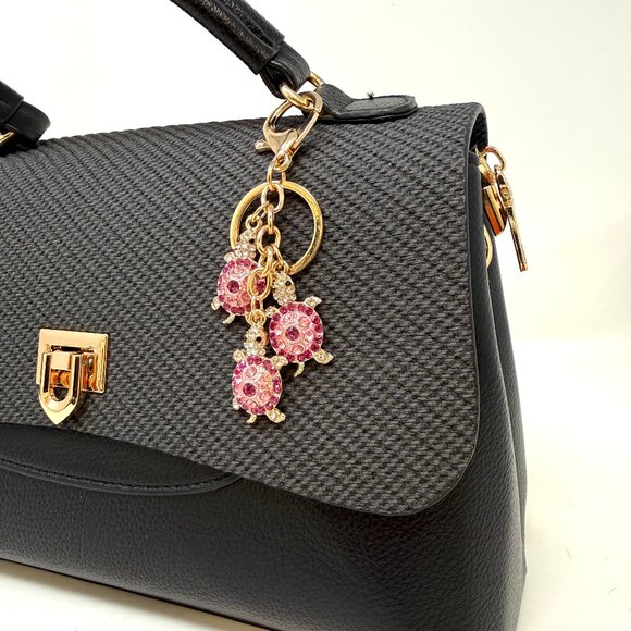 accentrix Jewelry - 😍TREND ALERT NEW! Multi Col. Pink Turtle  Crystal Handbag Charm